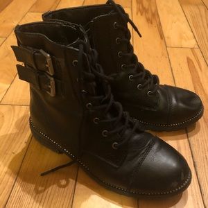 Girls combat boots.